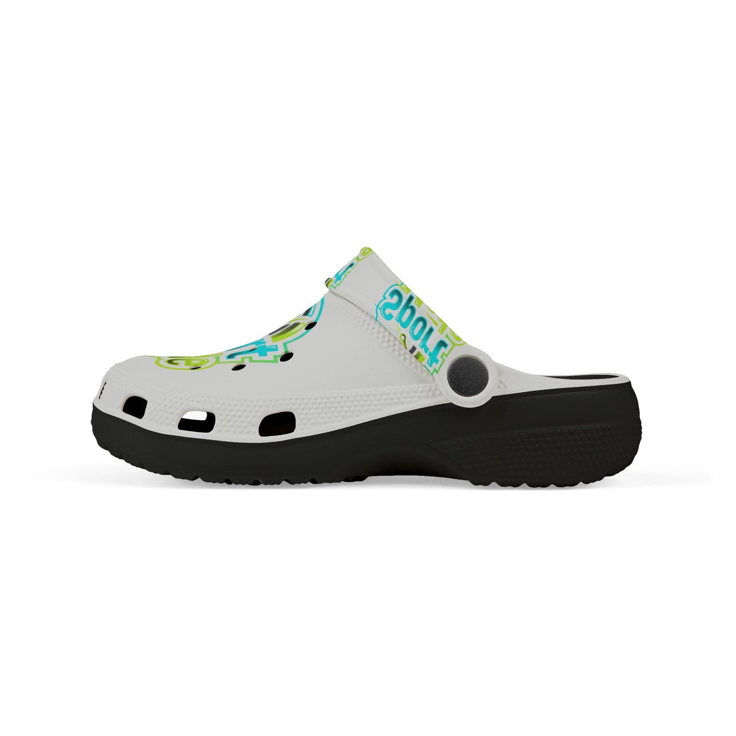 Kids Sport Mode EVA Clogs — White All-Over Print