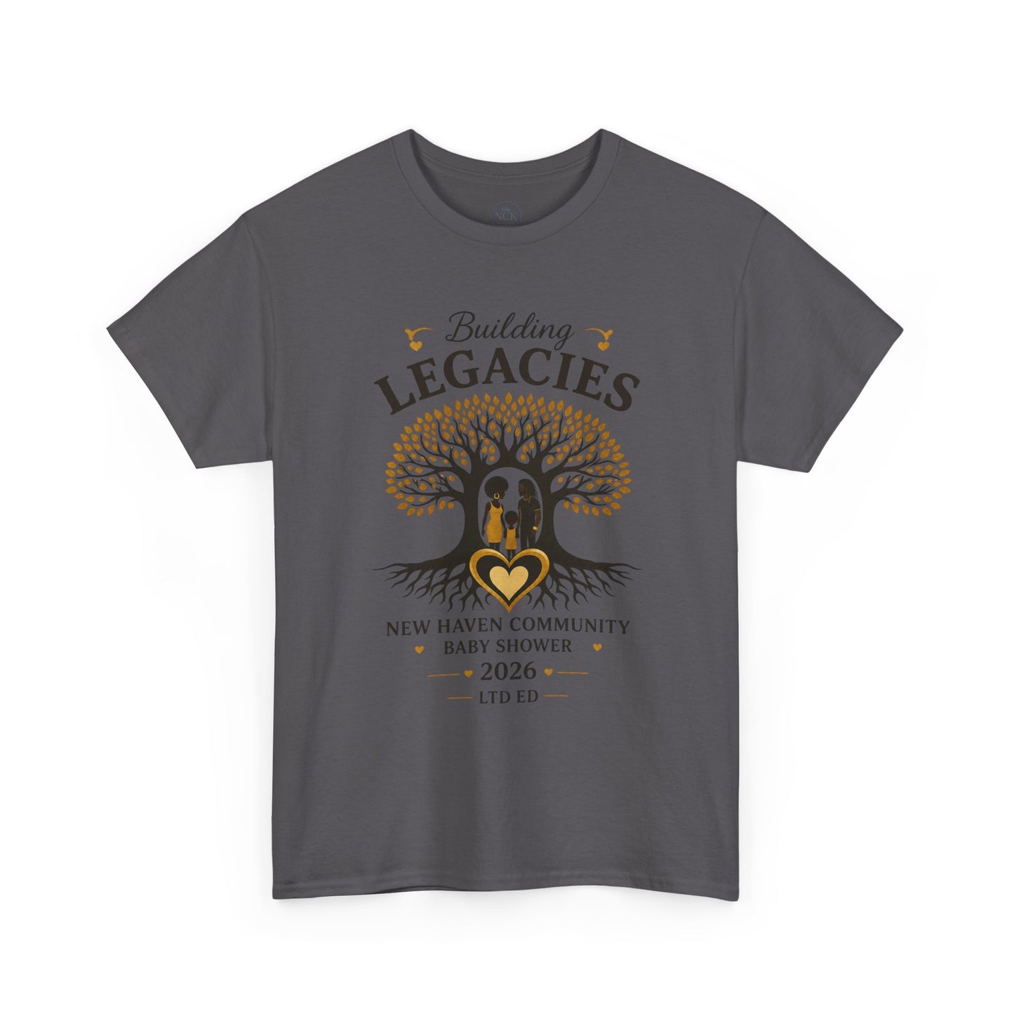 Building Legacies Baby Shower T-Shirt — New Haven Community 2026