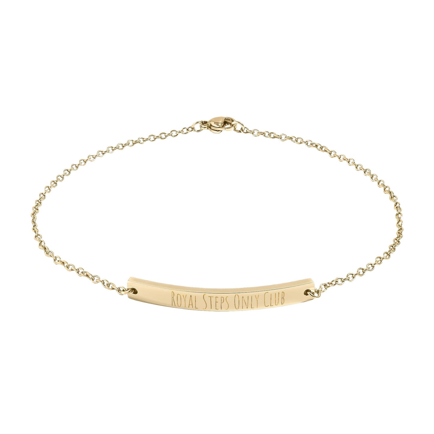 Curved Bar Anklet (Engraving)