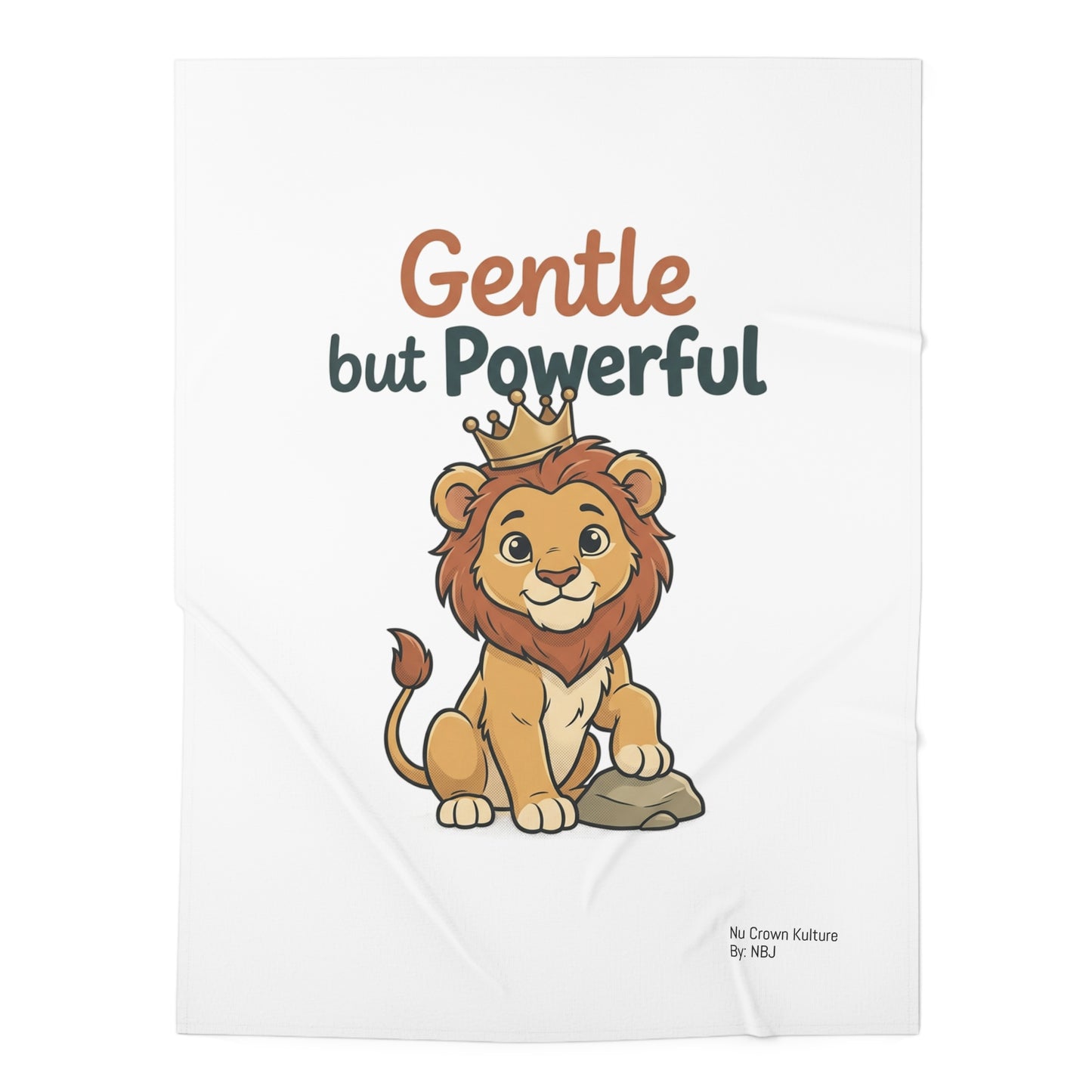Gentle but Powerful Lion Baby Swaddle Blanket — Cute Crowned Lion Nursery Swaddle