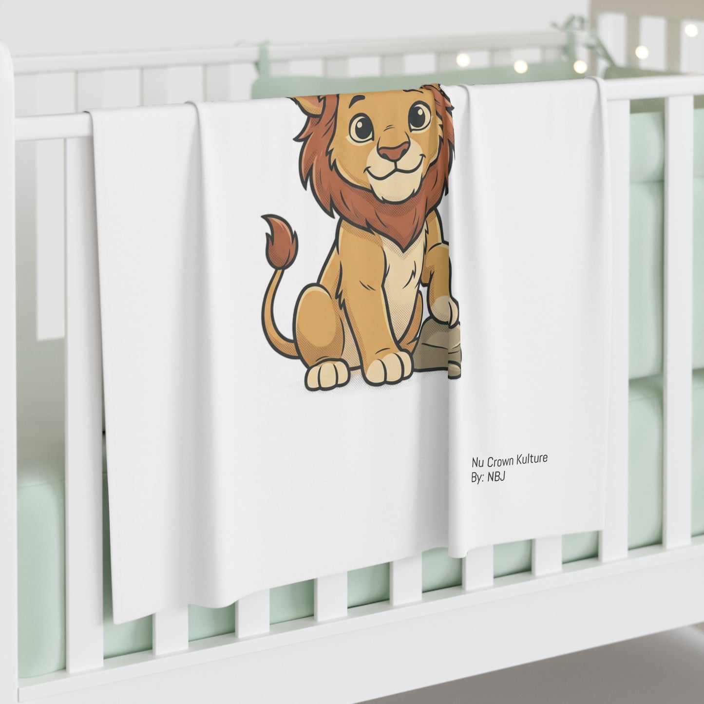 Gentle but Powerful Lion Baby Swaddle Blanket — Cute Crowned Lion Nursery Swaddle