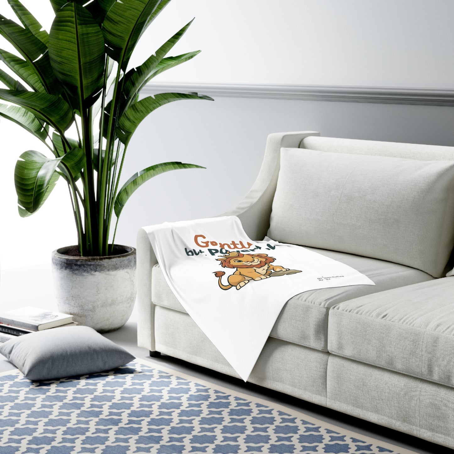 Gentle but Powerful Lion Baby Swaddle Blanket — Cute Crowned Lion Nursery Swaddle