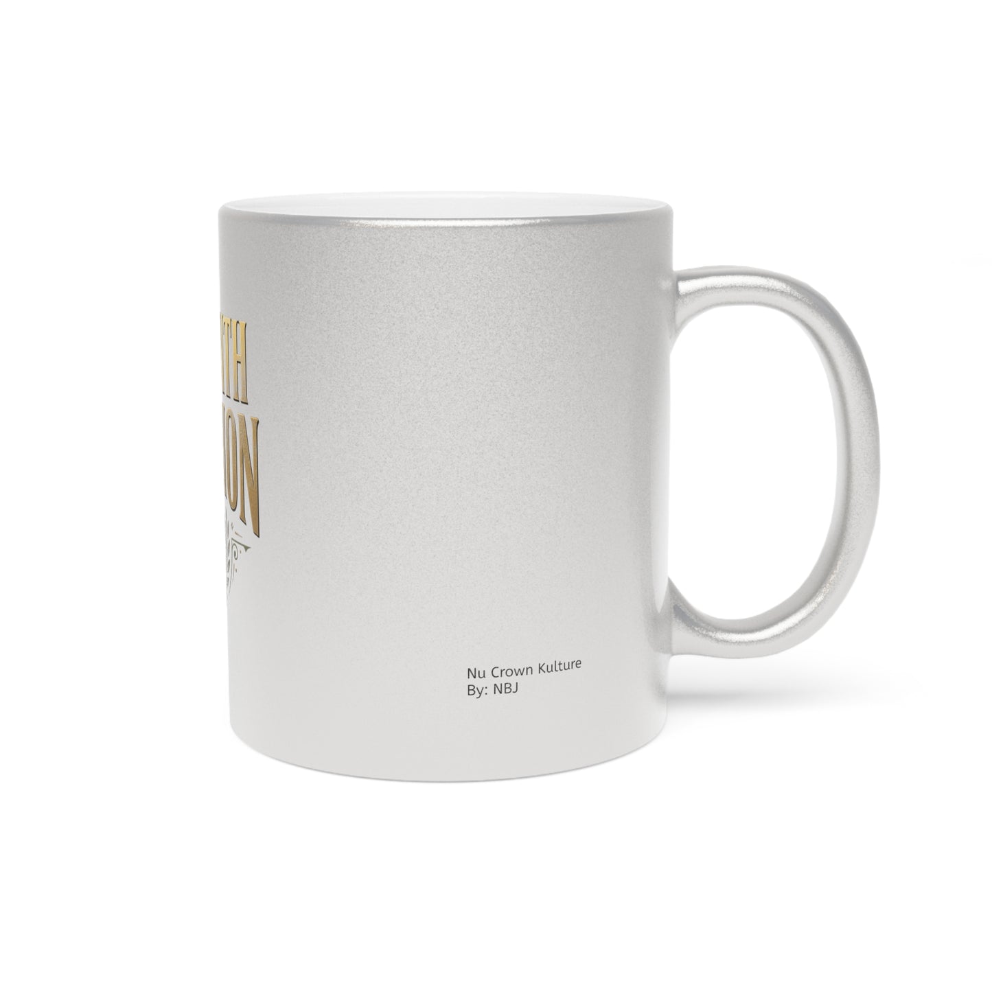 Made With Intention Metallic Mug — Silver/Gold Inspirational Coffee Cup