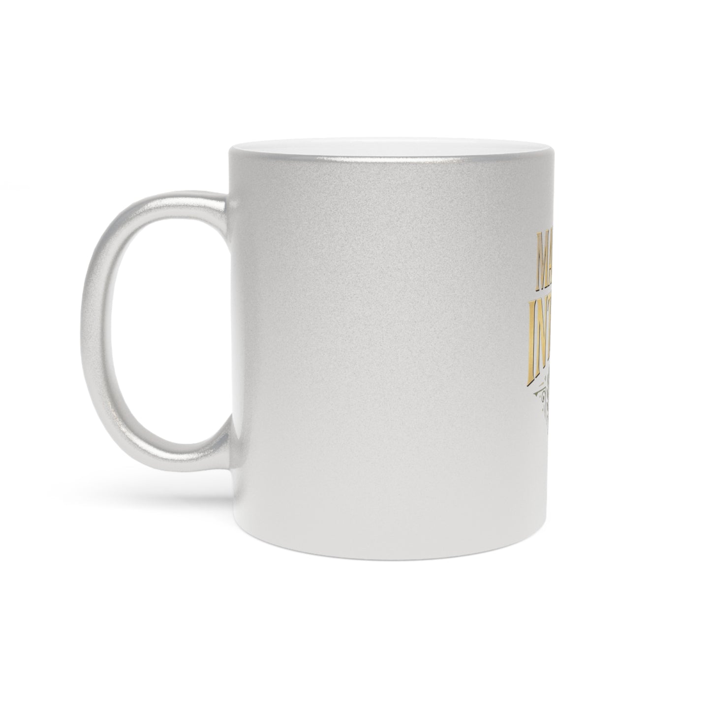 Made With Intention Metallic Mug — Silver/Gold Inspirational Coffee Cup