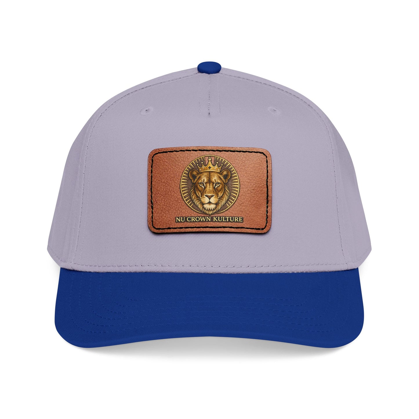 Mid Profile Baseball Cap with Leather Patch (Rectangle)