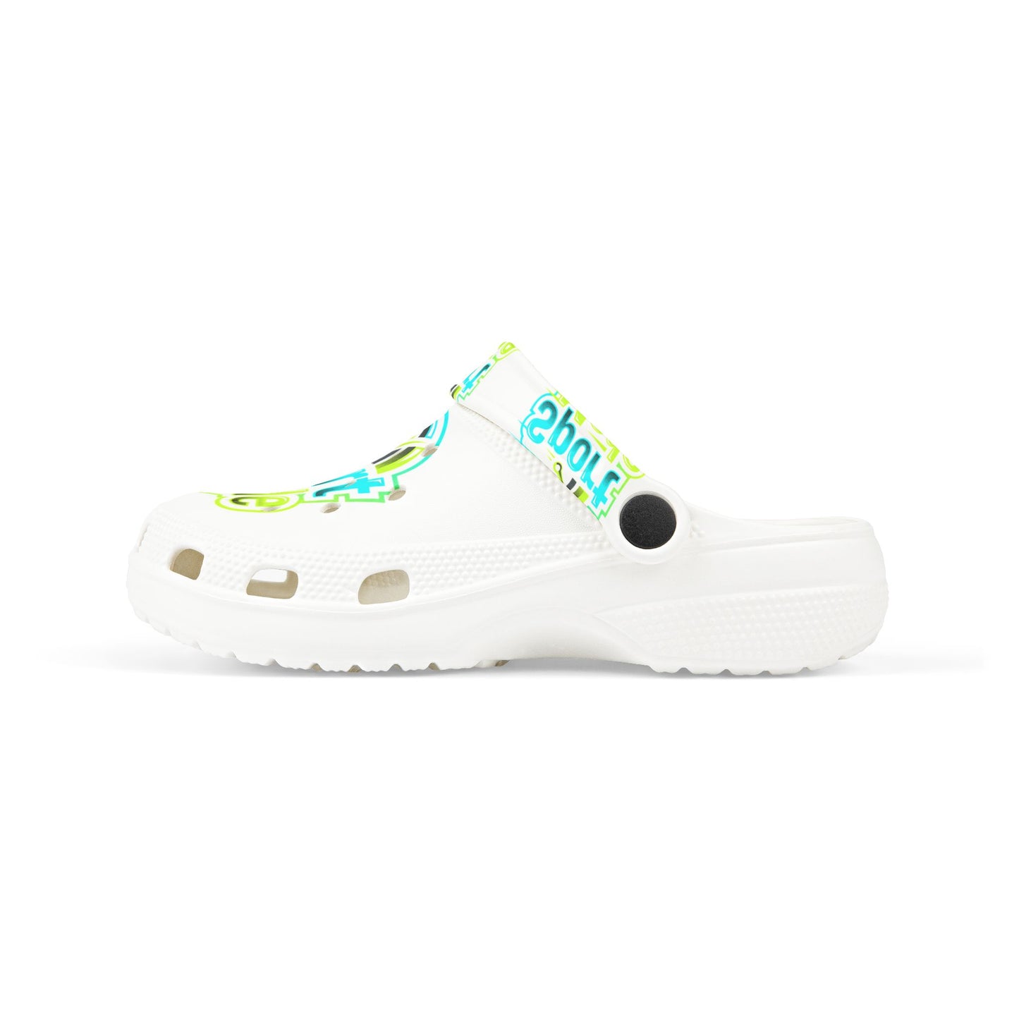 Kids Sport Mode EVA Clogs — White All-Over Print
