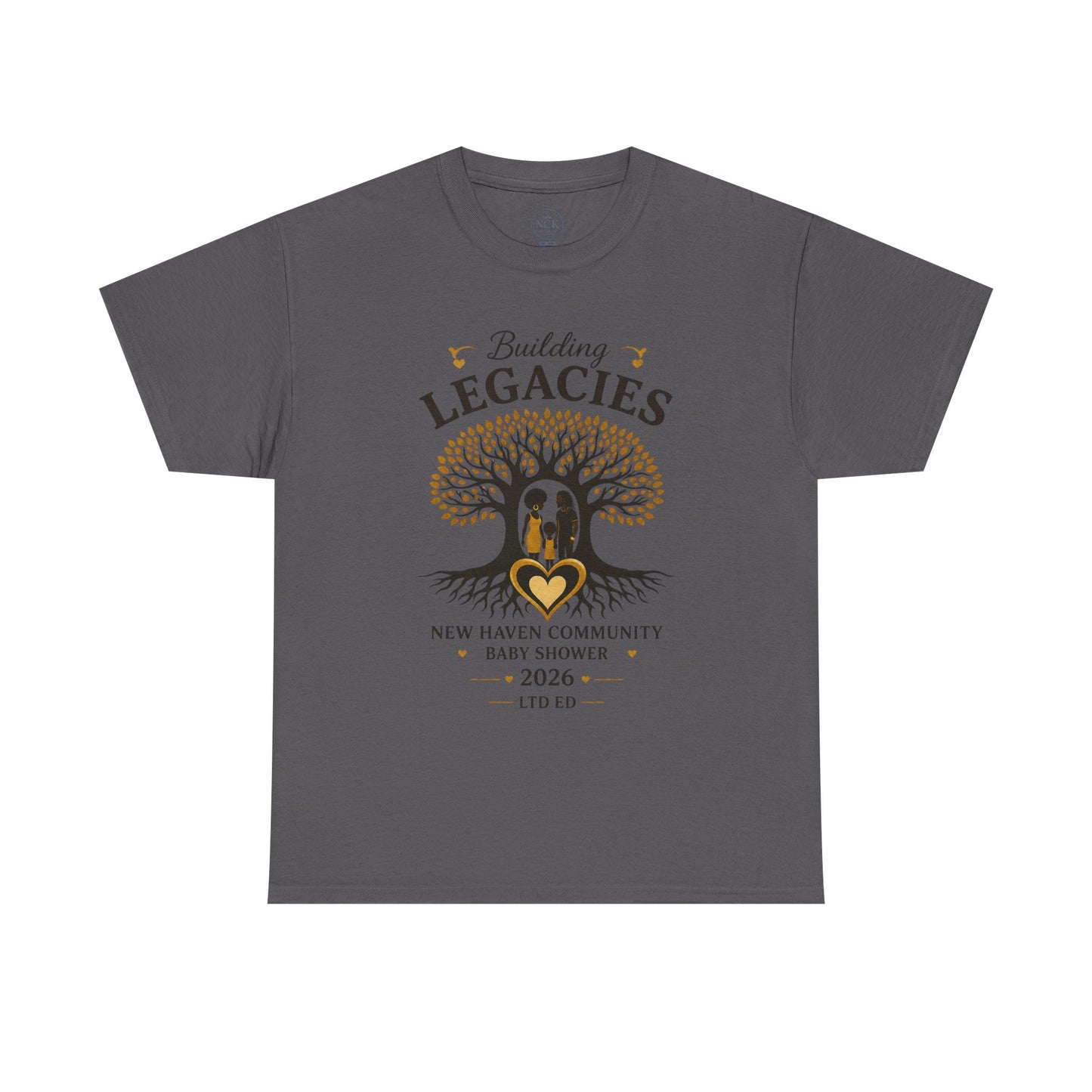 Building Legacies Baby Shower T-Shirt — New Haven Community 2026